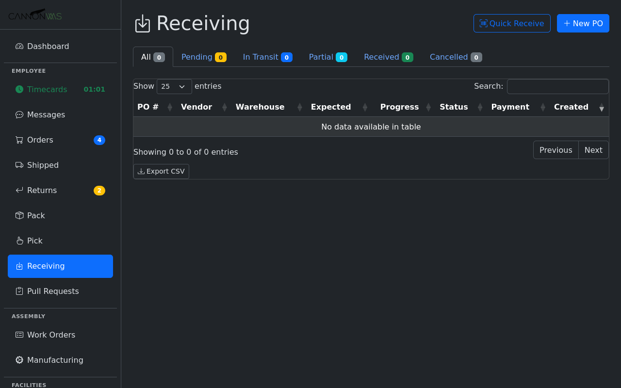 Lot Tracking & Dock Receiving