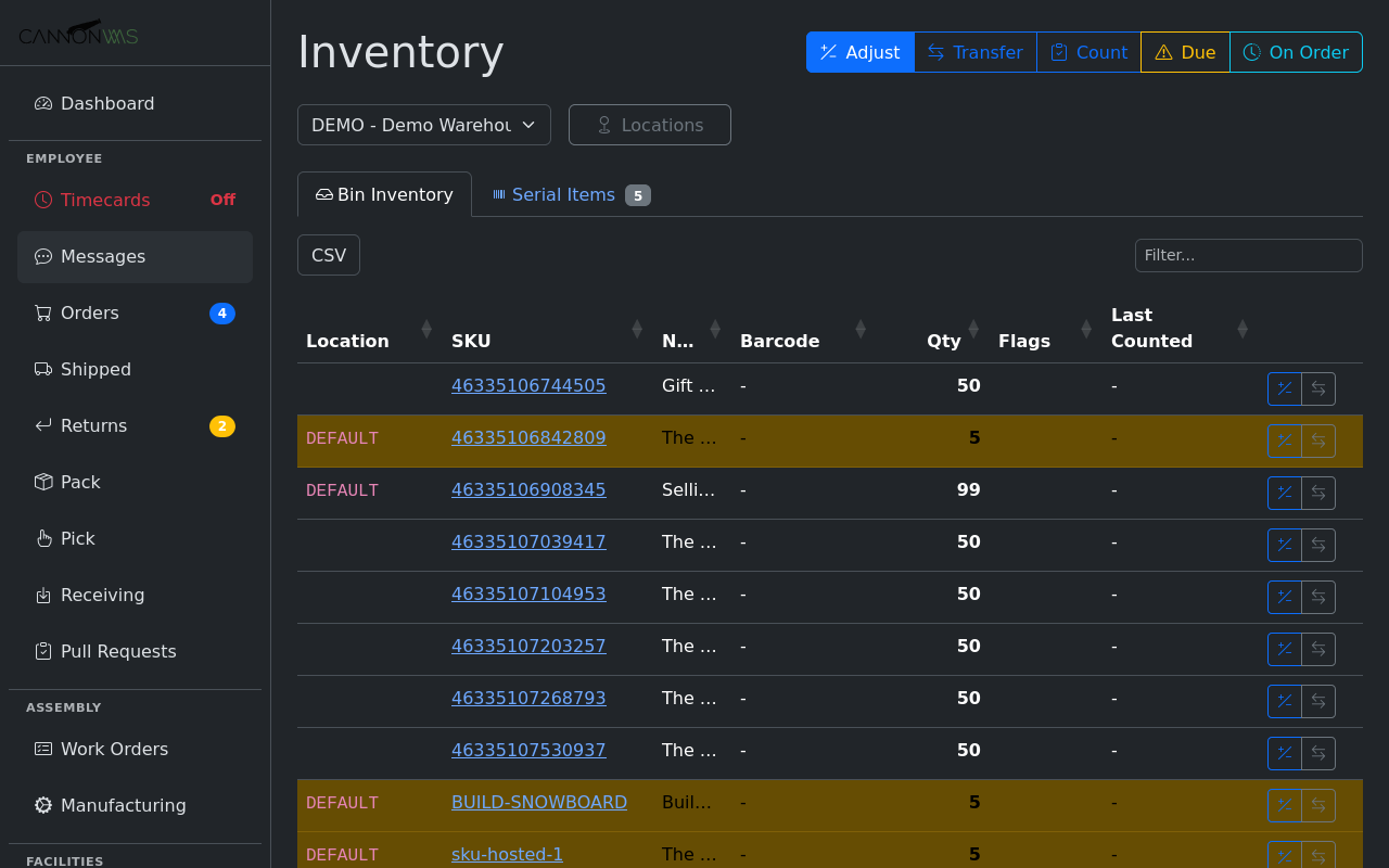 Lot traceability on shipped orders