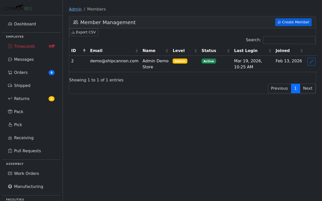 Members list with capability-based auto-assignment